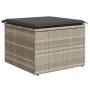 Conjunto de sofá de jardín de 7 piezas con cojines gris claro de polirratán de , Sofás de exterior - Ref: Foro24-3357775, Pre...