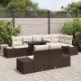 Set de Sofá de Jardín de 9 Piezas con Cojines de Ratán Poliéster Marrón | Foro24.es | Tu tienda online para hogar, jardín y más Foro24.es