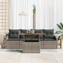 Set de Sofás de Jardín de 5 Piezas con Cojines Gris Poliratán de , Sofás de exterior - Ref: Foro24-3358505, Precio: 380,98 €,...