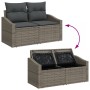 Set de Sofás de Jardín de 5 Piezas con Cojines Gris Poliratán de , Sofás de exterior - Ref: Foro24-3358505, Precio: 380,98 €,...