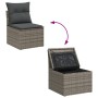 Set de Sofás de Jardín de 5 Piezas con Cojines Gris Poliratán de , Sofás de exterior - Ref: Foro24-3358505, Precio: 380,98 €,...