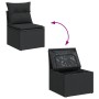 Set de Sofá de Jardín de 8 Piezas con Cojines Negro Ratán de PE de , Sofás de exterior - Ref: Foro24-3358536, Precio: 600,01 ...