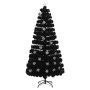Árbol de Navidad copos de nieve LED fibra óptica negro 150 cm en Decoración Festiva y Estacional | Comprar online en Foru.es