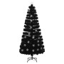 Árbol de Navidad copos de nieve LED fibra óptica negro 180 cm en Decoración Festiva y Estacional | Comprar online en Foru.es