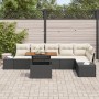 Conjunto de Sofás de Jardín de 7 Piezas con Cojines Negro Ratán Poliéster | Foro24.es | Tu tienda online para hogar, jardín y más Foro24.es