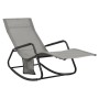 Tumbona de acero y textilene gris de vidaXL, Tumbonas - Ref: Foro24-317592, Precio: 82,81 €, Descuento: %