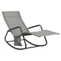 Tumbona de acero y textilene gris de vidaXL, Tumbonas - Ref: Foro24-317592, Precio: 81,70 €, Descuento: %