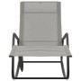 Tumbona de acero y textilene gris de vidaXL, Tumbonas - Ref: Foro24-317592, Precio: 82,81 €, Descuento: %