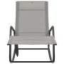 Tumbona de acero y textilene gris de vidaXL, Tumbonas - Ref: Foro24-317592, Precio: 81,70 €, Descuento: %