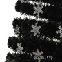 Árbol de Navidad copos de nieve LED fibra óptica negro 210 cm en Decoración Festiva y Estacional | Comprar online en Foru.es