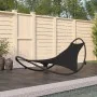 Schaukelliege mit Rädern aus Stahl und schwarzem Textilene-Gewebe von vidaXL, Liegen - Ref: Foro24-317603, Preis: 82,04 €, Ra...