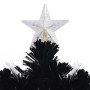 Árbol de Navidad copos de nieve LED fibra óptica negro 240 cm en Decoración Festiva y Estacional | Comprar online en Foru.es
