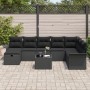 Juego de Sofá de Jardín de 9 Piezas con Cojines Negro Poliratán | Foro24.es | Tu tienda online para hogar, jardín y más Foro24.es