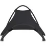 Rocking sun lounger with steel frame and black textilene fabric, equipped with wheels. by vidaXL, Loungers - Ref: Foro24-3176...