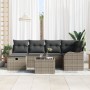 Conjunto de Sofá de Jardín de 7 Piezas  con Cojines Gris Poliratán, Sofá de Jardín de 2 Asientos  con Cojines Gris Poliratán | Foro24.es | Tu tienda online para hogar, jardín y más Foro24.es