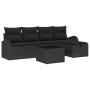 Conjunto de Sofás de Jardín de 6 Piezas con Cojines Negro Polirátan de , Sofás de exterior - Ref: Foro24-3359072, Precio: 368...