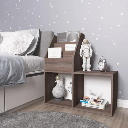 Revistero de niños madera ingeniería gris y Sonoma 71x30x78,5cm by vidaXL, Magazine racks - Ref: Foro24-339519, Price: 39,24 ...
