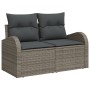 Juego de Sofá de Jardín de 7 Piezas con Cojines Gris Ratán Poliéster de , Sofás de exterior - Ref: Foro24-3359088, Precio: 43...