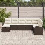 Juego de sofá de jardín de 8 piezas con cojines Marrón Poliratán de , Sofás de exterior - Ref: Foro24-3359127, Precio: 525,88...