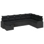 Conjunto de Sofá de Jardín de 8 piezas con Cojines Negro Poliratán de , Sofás de exterior - Ref: Foro24-3359132, Precio: 526,...