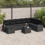 Juego de Sofá de Jardín de 9 Piezas con Cojines Negro Poliratán de , Sofás de exterior - Ref: Foro24-3359142, Precio: 565,45 ...
