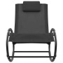 Tumbona con almohada acero y textilene negro de vidaXL, Tumbonas - Ref: Foro24-317583, Precio: 75,17 €, Descuento: %