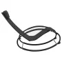 Tumbona con almohada acero y textilene negro de vidaXL, Tumbonas - Ref: Foro24-317583, Precio: 74,32 €, Descuento: %