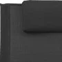 Tumbona con almohada acero y textilene negro de vidaXL, Tumbonas - Ref: Foro24-317583, Precio: 74,32 €, Descuento: %