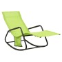 Tumbona de acero y textilene verde de vidaXL, Tumbonas - Ref: Foro24-317594, Precio: 74,89 €, Descuento: %