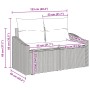 Conjunto de sofá de jardín de 4 piezas con cojines ratán sintético beige de , Sofás de exterior - Ref: Foro24-3359250, Precio...