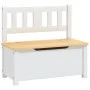 Children's storage bench MDF white and beige 60x30x55 cm by vidaXL, Baby and Toddler Furniture Sets - Ref: Foro24-10408, Pric...