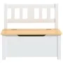 Children's storage bench MDF white and beige 60x30x55 cm by vidaXL, Baby and Toddler Furniture Sets - Ref: Foro24-10408, Pric...