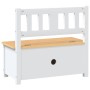 Banco de almacenaje para niños MDF blanco y beige 60x30x55 cm de vidaXL, muebles para bebés y niños pequeños - Ref: Foro24-10...