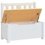 Children's storage bench MDF white and beige 60x30x55 cm by vidaXL, Baby and Toddler Furniture Sets - Ref: Foro24-10408, Pric...