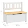 Children's storage bench MDF white and beige 60x30x55 cm by vidaXL, Baby and Toddler Furniture Sets - Ref: Foro24-10408, Pric...