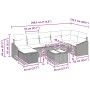 Conjunto de Sofá de Jardín de 8 Piezas con Cojines Marrón Ratán Poly de , Sofás de exterior - Ref: Foro24-3359307, Precio: 52...