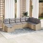 Conjunto de Sofá de Jardín de 8 Piezas con Cojines Ratán Poli Beige | Foro24.es | Tu tienda online para hogar, jardín y más Foro24.es