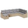 Conjunto de Sofá de Jardín de 8 Piezas con Cojines Ratán Poli Beige | Foro24.es | Tu tienda online para hogar, jardín y más Foro24.es