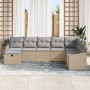 Conjunto de Sofá de Jardín de 8 Piezas con Cojines Ratán Poli Beige | Foro24.es | Tu tienda online para hogar, jardín y más Foro24.es