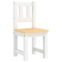 Mesa y sillas infantiles 4 piezas MDF blanco y beige de vidaXL, muebles para bebés y niños pequeños - Ref: Foro24-10412, Prec...
