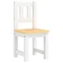Mesa y sillas infantiles 4 piezas MDF blanco y beige de vidaXL, muebles para bebés y niños pequeños - Ref: Foro24-10412, Prec...