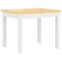 Mesa y sillas infantiles 4 piezas MDF blanco y beige de vidaXL, muebles para bebés y niños pequeños - Ref: Foro24-10412, Prec...