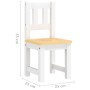 Mesa y sillas infantiles 4 piezas MDF blanco y beige de vidaXL, muebles para bebés y niños pequeños - Ref: Foro24-10412, Prec...