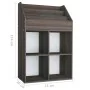 Revistero de niños madera ingeniería gris y Sonoma 71x30x114 cm by vidaXL, Magazine racks - Ref: Foro24-339533, Price: 82,64 ...