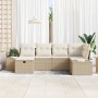 Conjunto de Sofá de Jardín de 6 piezas con Cojines Beige Ratán Sintético de , Sofás de exterior - Ref: Foro24-3359380, Precio...