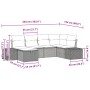 Conjunto de Sofá de Jardín de 6 piezas con Cojines Beige Ratán Sintético de , Sofás de exterior - Ref: Foro24-3359380, Precio...