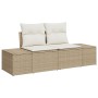 Juego de Sofá de Jardín de 7 Piezas con Cojines Beige Ratán de , Sofás de exterior - Ref: Foro24-3359390, Precio: 488,26 €, D...