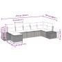 Conjunto de Sofá de Jardín de 7 Piezas con Cojines Gris Claro Poliratán | Foro24.es | Tu tienda online para hogar, jardín y más Foro24.es