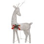 Familia renos de Navidad malla dorada blanco cálido 270x7x90 cm en Decoración Festiva y Estacional | Comprar online en Foru.es