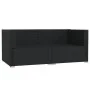 Sofá de 2 plazas con cojines ratán sintético negro de vidaXL, Conjuntos de jardín - Ref: Foro24-317487, Precio: 200,35 €, Des...